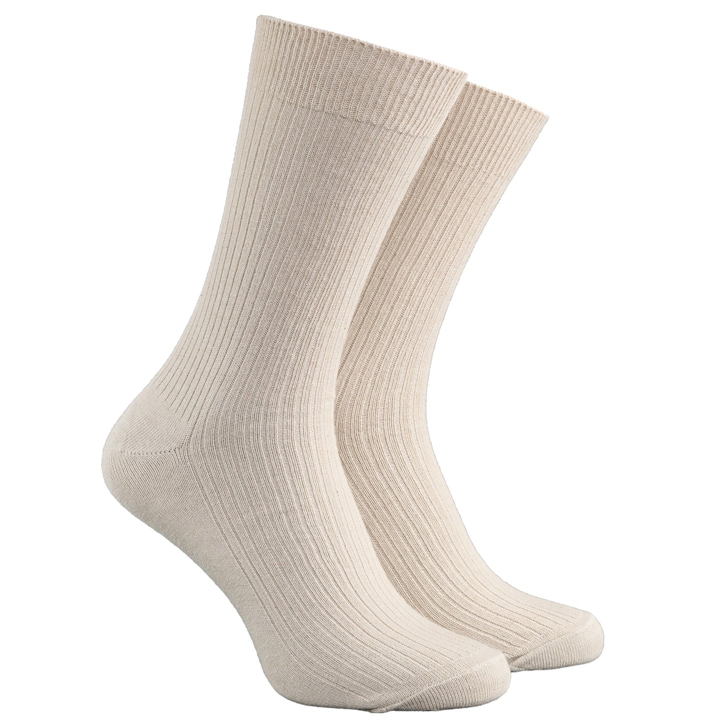 Strumpa Extra Lös Resår - Beige (100% Bomull)