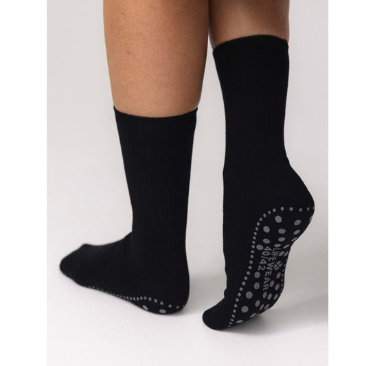 Strumpa Halkskydd & Lös Resår - Svart (75% Bomull)