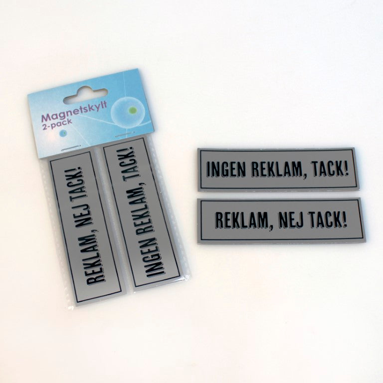 Magnetskyltar - INGEN REKLAM (2 st)
