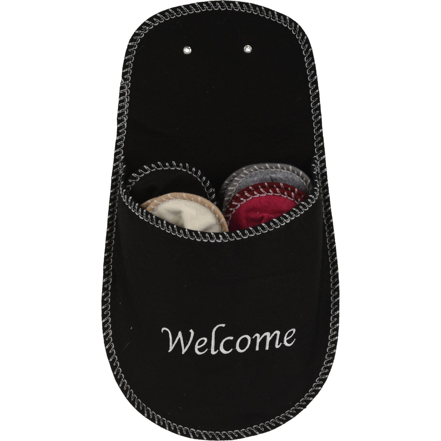 Gästtofflor med Svart Hållare (4 st)