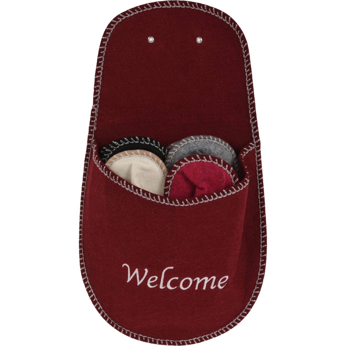 Gästtofflor med Röd Hållare (4 st)