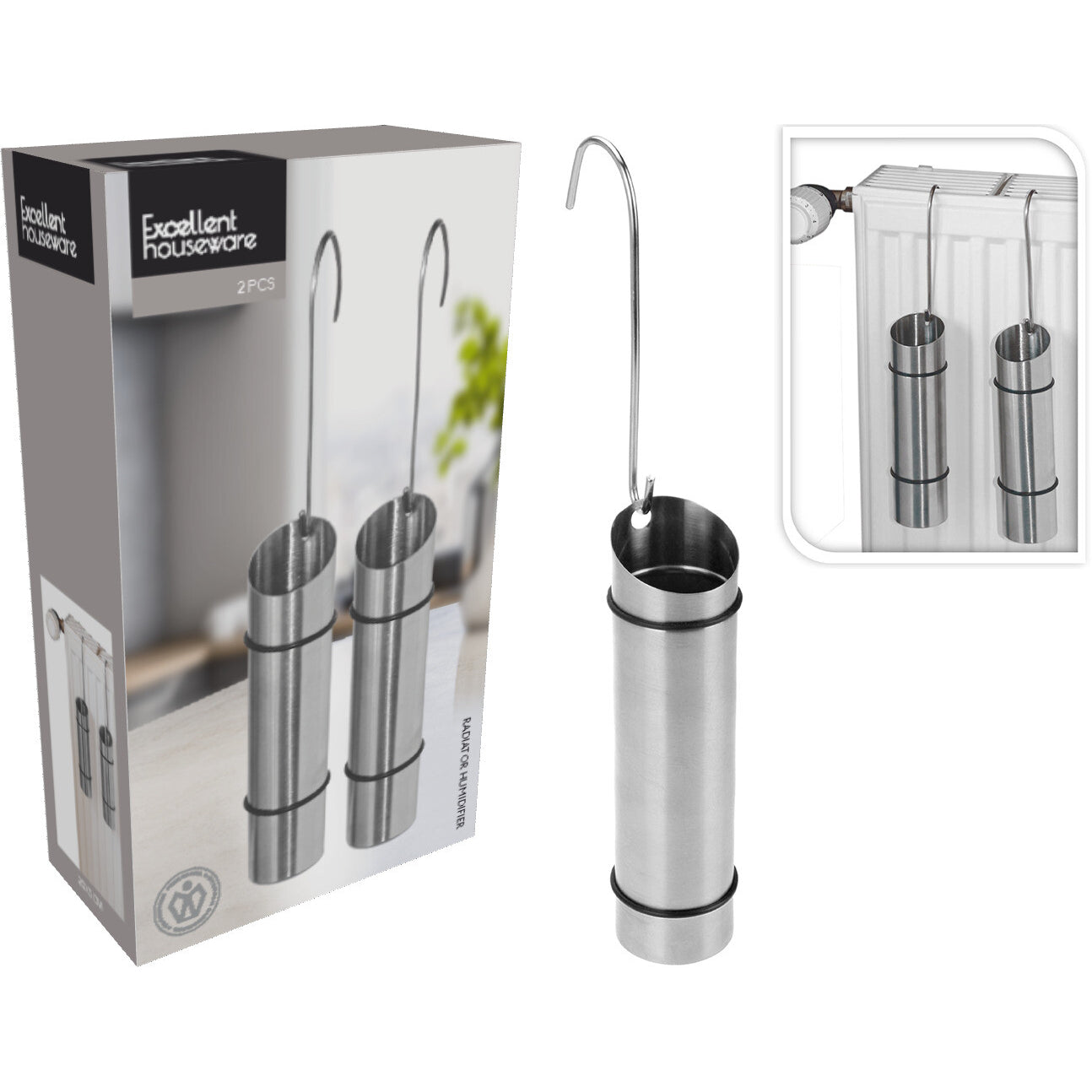 Luftfuktare i Rostfritt Stål (2 st)