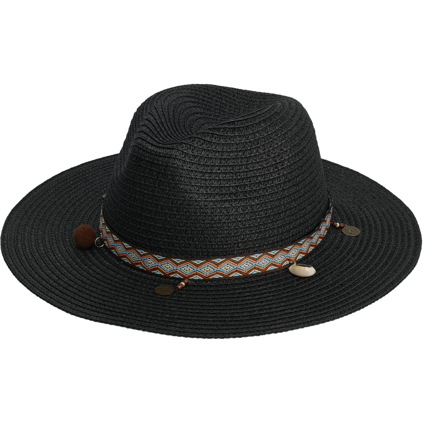 Sommarhatt med Berlocker (Svart)