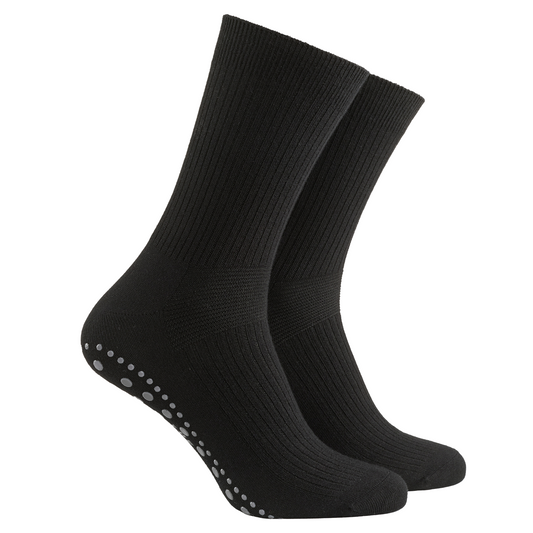 Strumpa Halkskydd & Lös Resår - Svart (75% Bomull)