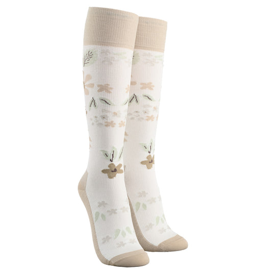Kompressionsstrumpa Måttlig - Växter (74% Bomull)