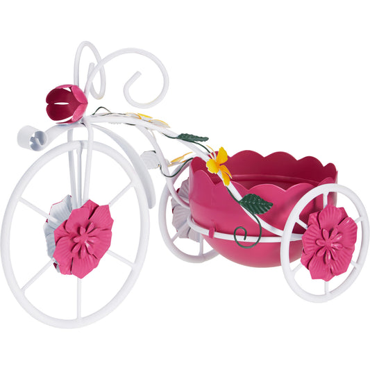 Dekorationscykel med Blomkruka (Rosa)