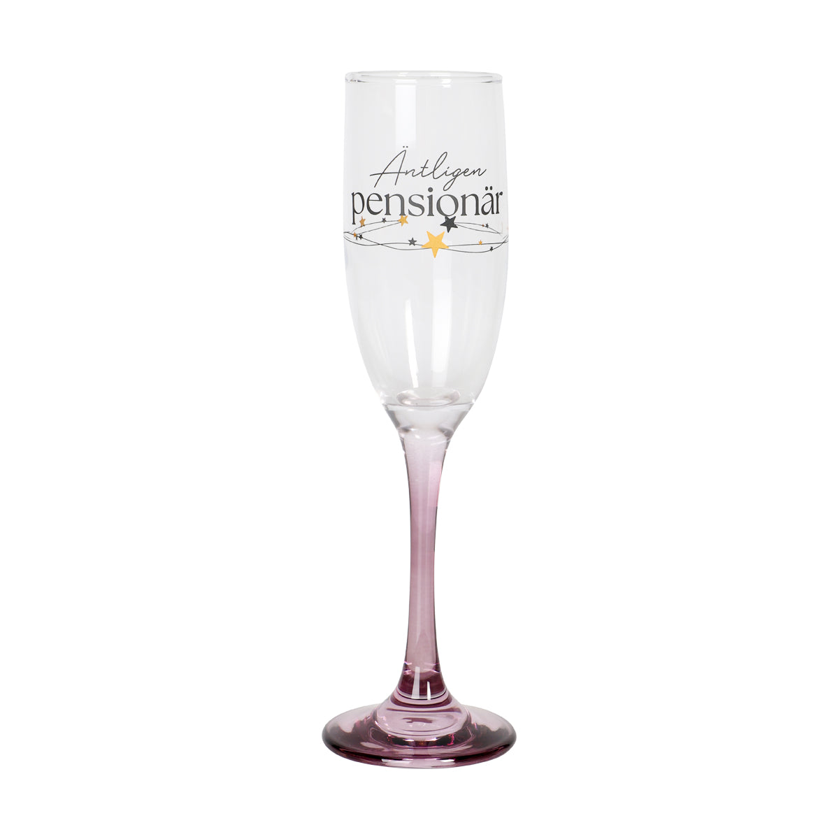 Champagneglas - Äntligen Pensionär