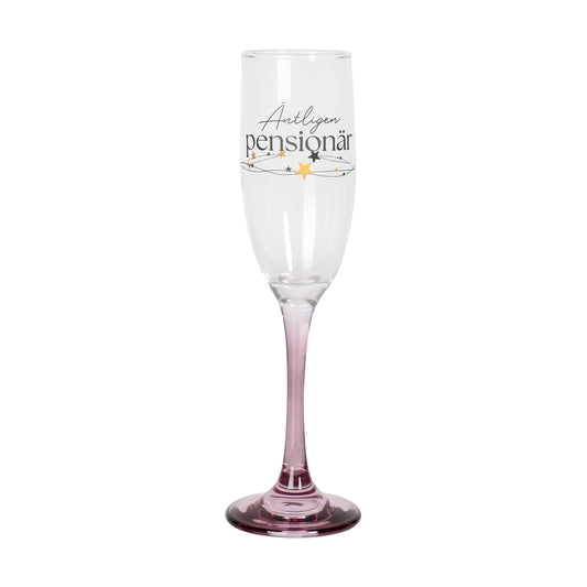 Champagneglas - Äntligen Pensionär
