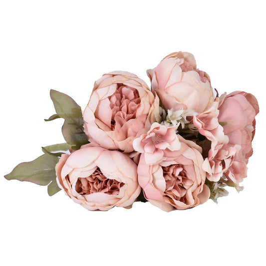 Konstväxt Bukett Pion - Rosa