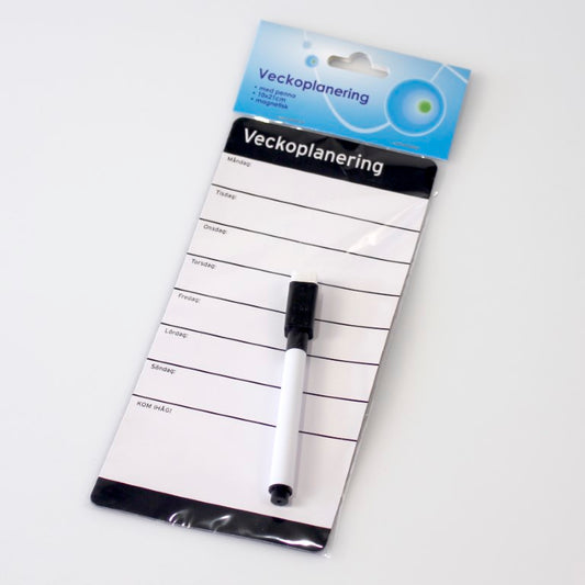 Magnetisk Veckoplanerare med Penna