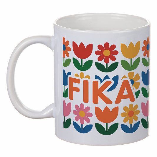 Porslinsmugg - Fika (Blommor)