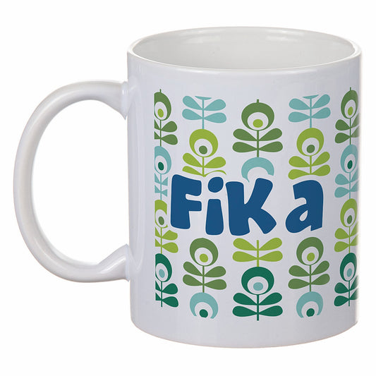 Porslinsmugg - Fika (Växter)