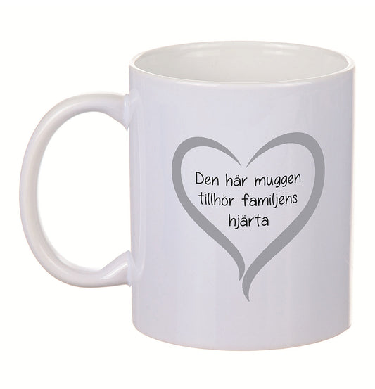 Porslinmugg - Familjens hjärta
