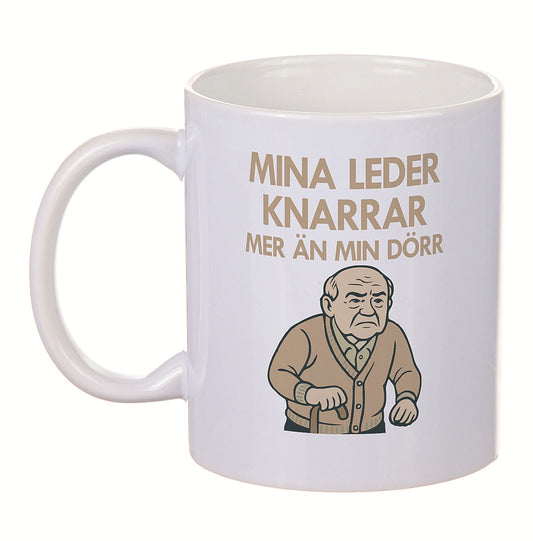 Porslinmugg - Mina leder knarrar