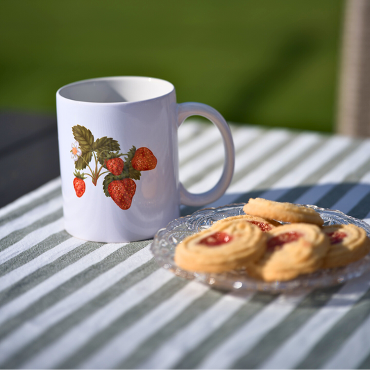 Porslinmugg - Jordgubbar