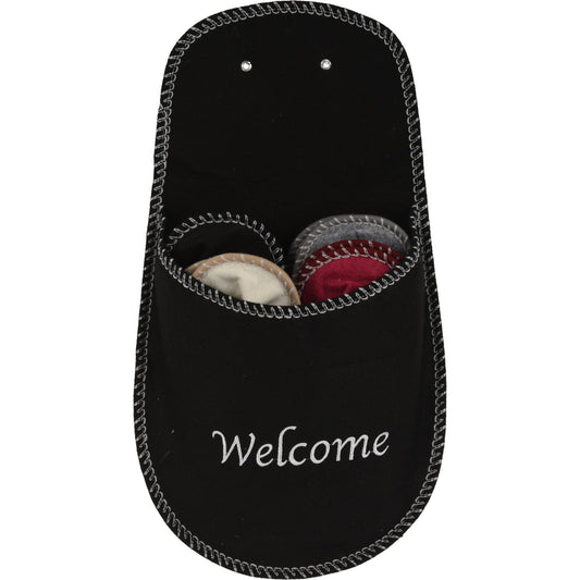 Gästtofflor med Svart Hållare (4 st)