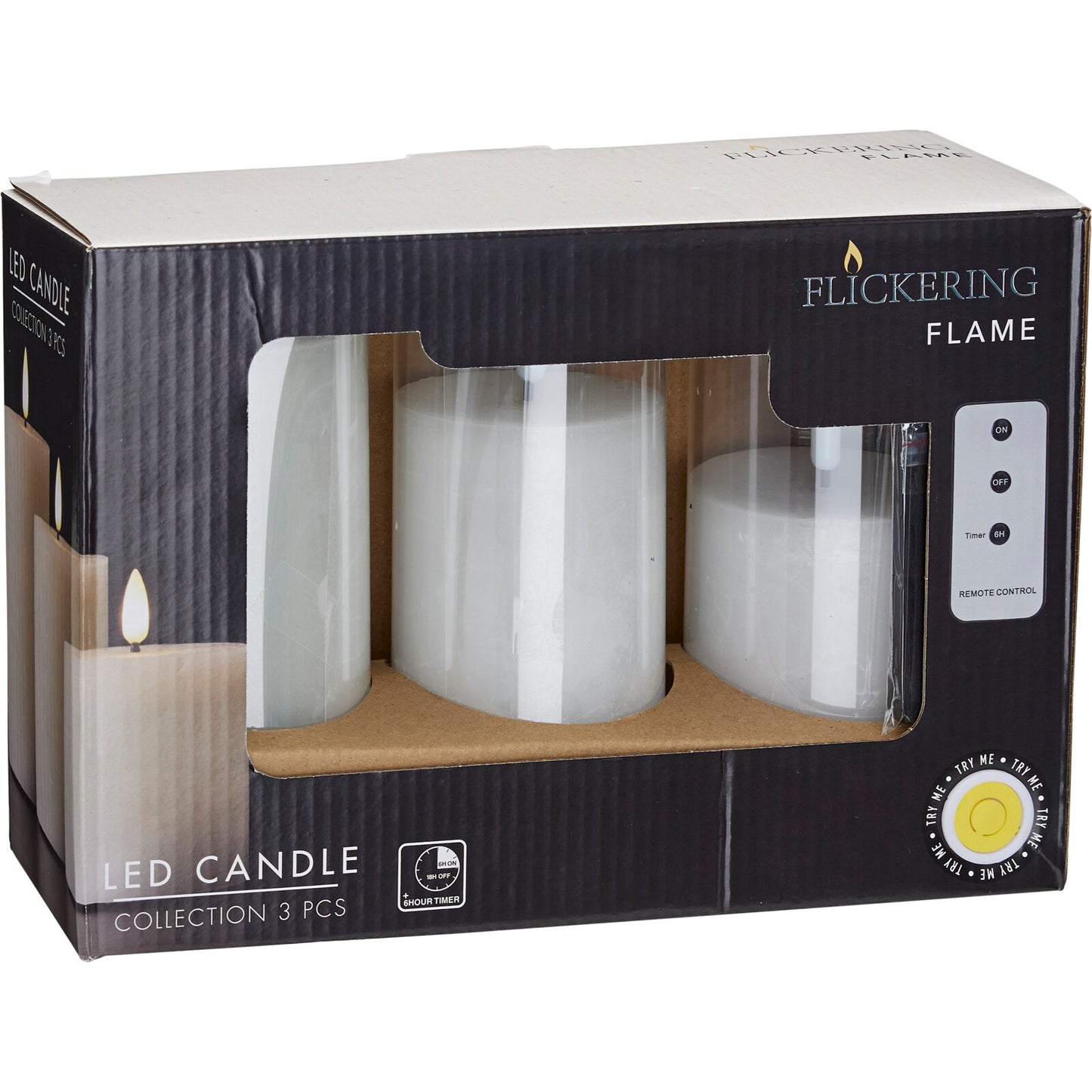 Blockljus LED med Timerfunktion (3st)