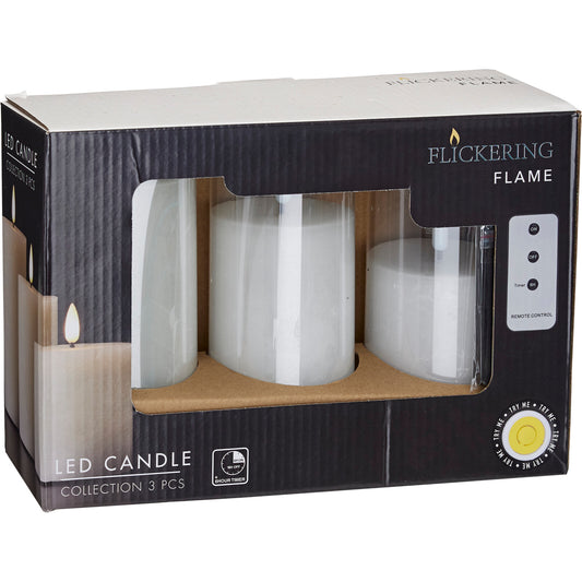 Blockljus LED med Timerfunktion (3st)