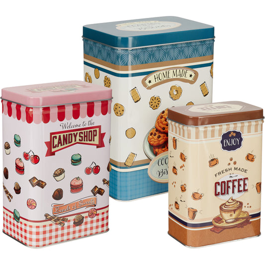 Plåtburksset (3 st)