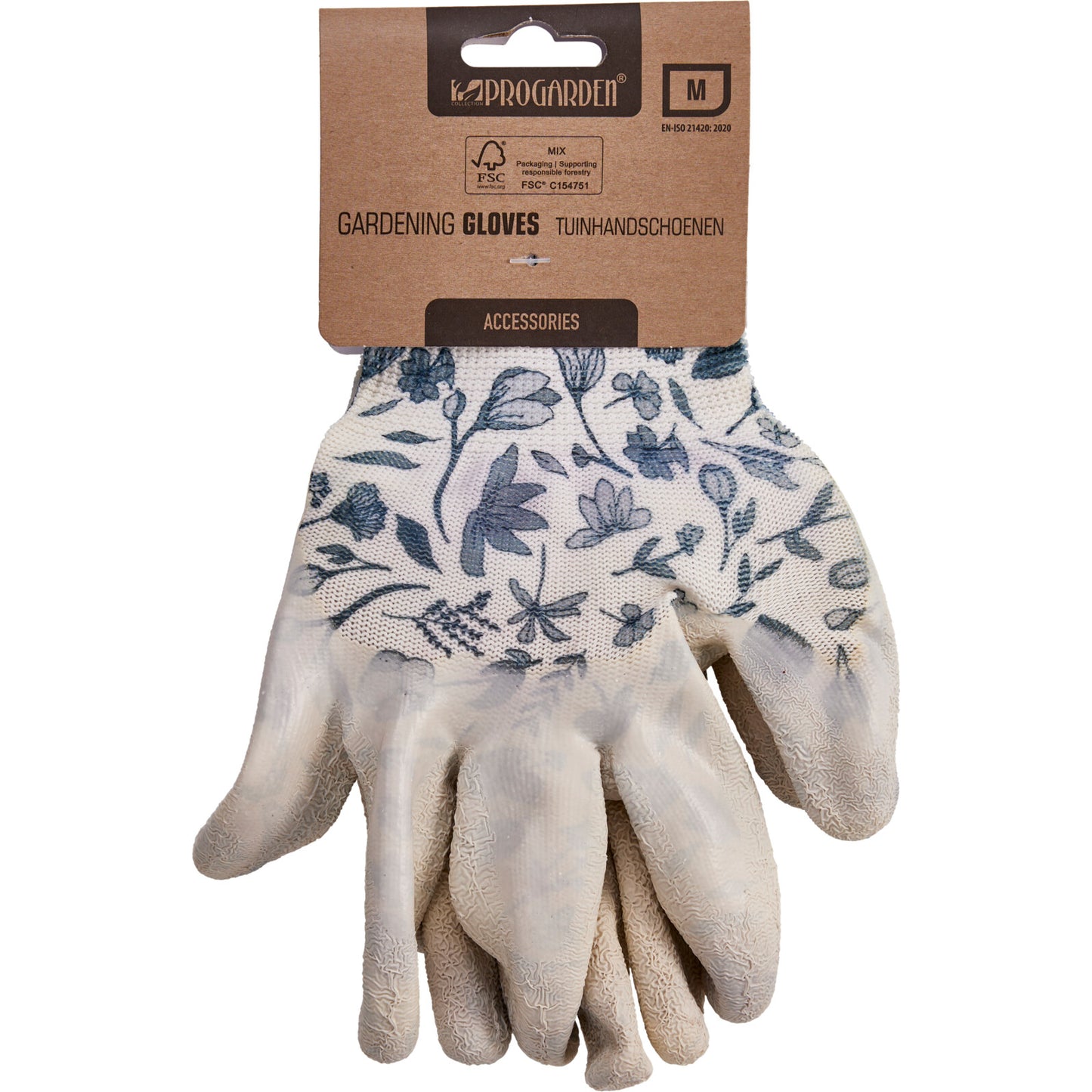 Trädgårdshandskar - Blommor (Vit)