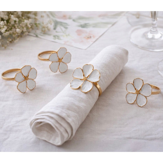 Servettringar - Blomma (4 st)