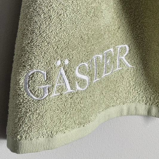 Gästhandduk - "Gäster" (Grön)