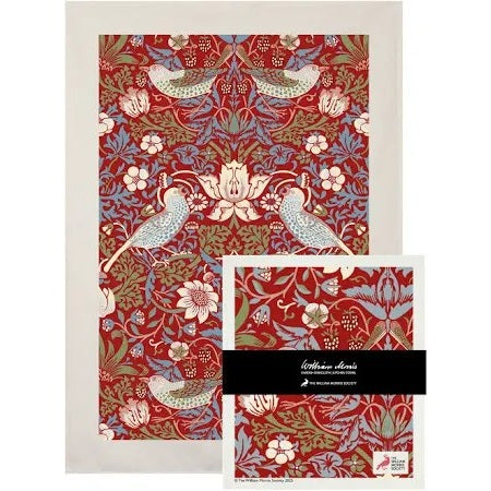 Presentset - William Morris Strawberry Thief Röd
